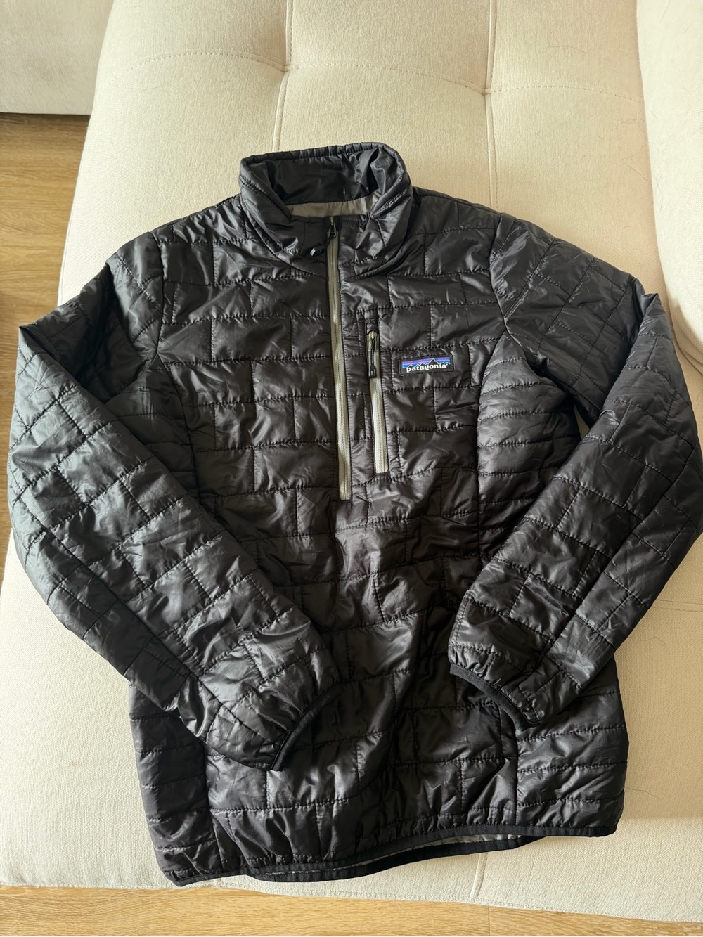 Patagonia Black Quilted Pullover Puffer Jacket